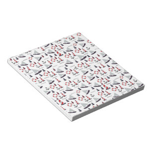 Micro Nautical Pattern vintage style print. Notepad