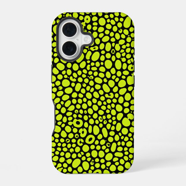 Micro Organic Pebble Pattern iPhone 16 Case (Back)