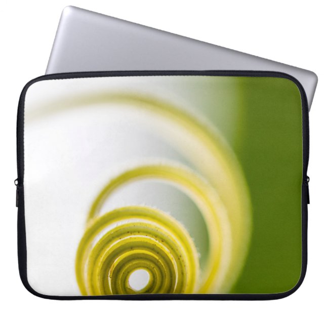 Micro photography of plant stem laptop sleeve (Front)