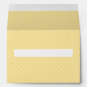 Micro Polka Dot White - Canary Yellow Envelope