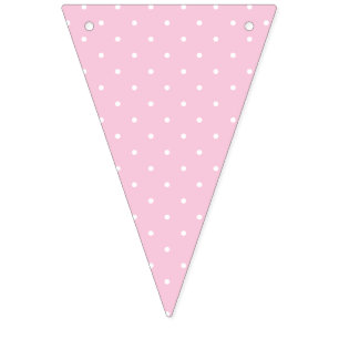 Micro Polka Dot White - Light Pink Bunting