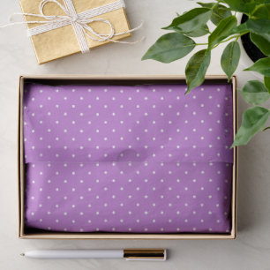 Micro Polka Dot White - Orchid Purple Tissue Paper