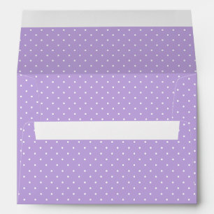 Micro Polka Dot White - Soft Lavender Envelope