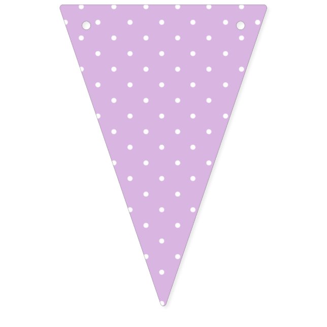 Micro Polka Dot White - Soft Lilac Bunting (First Flag)