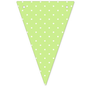 Micro Polka Dot White - Spring Green Bunting