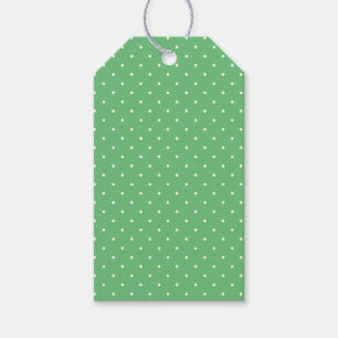 Micro Polka Dot White - Summer Green Gift Tags