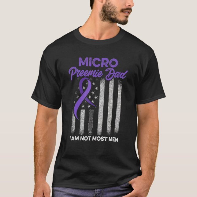 Micro Preemie Nicu New Dad Premature Birth T-Shirt (Front)