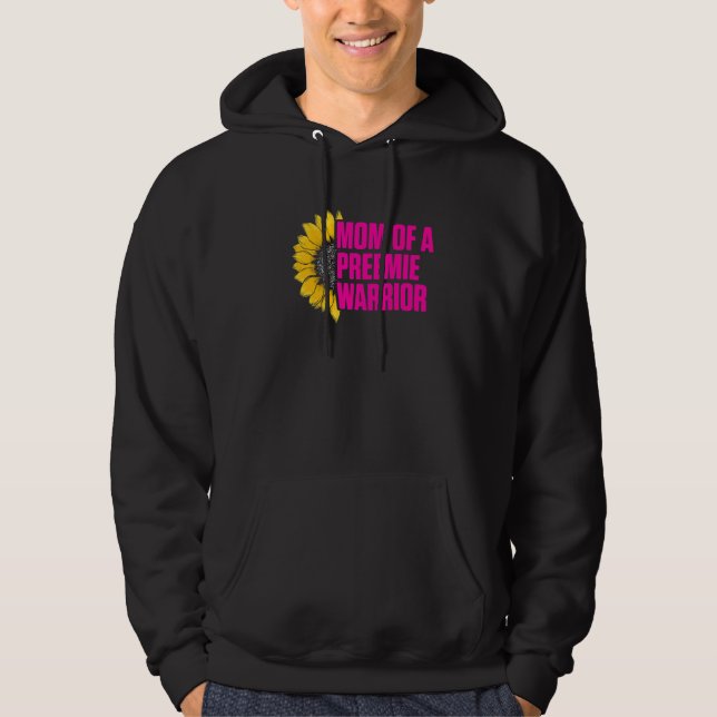 Micro Preemie Nicu New Mum Sunflower Premature Bir Hoodie (Front)