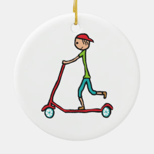 Micro Scooter Ceramic Tree Decoration