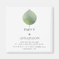 Micro Smaller Wedding Eucalyptus Save The Date