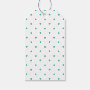 Micro Stars Bluegrass Green - White Gift Tags