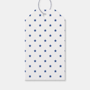 Micro Stars True Blue - White Gift Tags