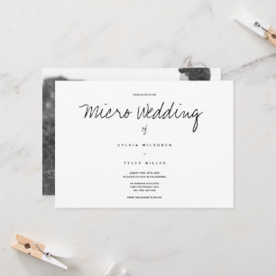 Micro Wedding Photo Black White Horizontal