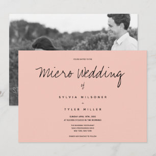 Micro Wedding Photo Pink Black Horizontal Wedding 