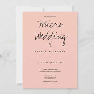 Micro Wedding Pink Black Typography Minimal