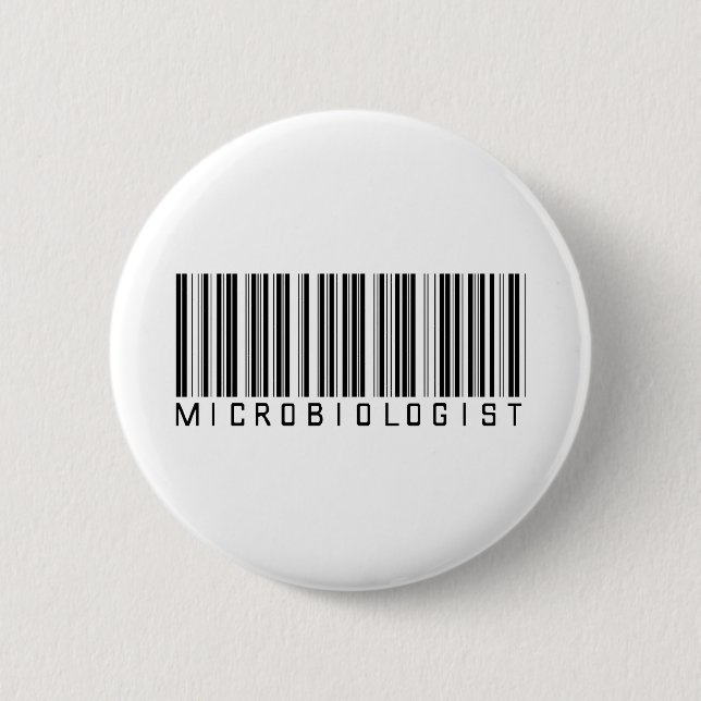 Microbiologist Bar Code 6 Cm Round Badge (Front)