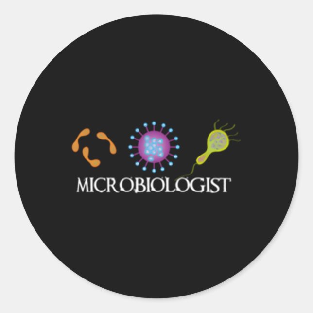 Microbiologist Microbiology Science Classic Round Sticker (Front)