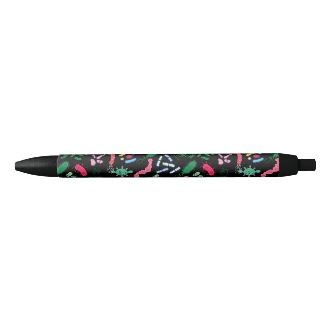 Microbiologist pattern black ink pen (Front)