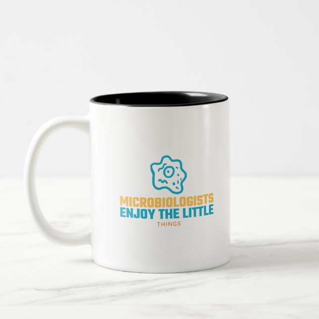 Microbiologists Enjoy The Little Things Two-Tone Coffee Mug (Left)