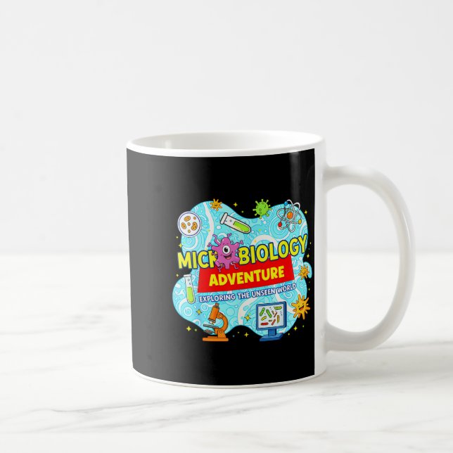 Microbiology Adventure Explore The Unseen Word Lab Coffee Mug (Right)