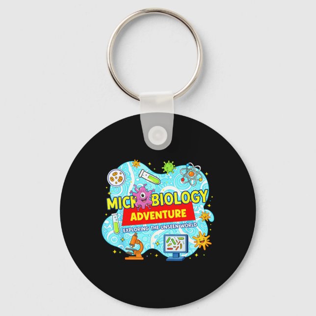 Microbiology Adventure Explore The Unseen Word Lab Key Ring (Front)
