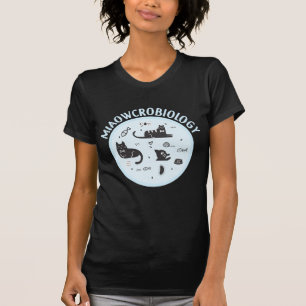 Microbiology Bacteria Microscope Cute Cat Biology T-Shirt