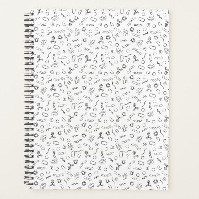 Microbiology - Black on White Planner (Front)