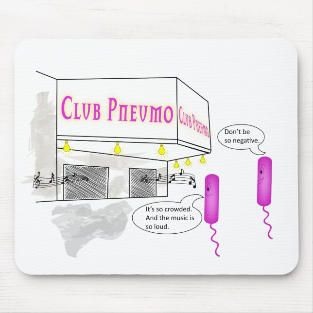 Microbiology Cartoon Mouse Mat (Front)