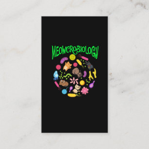 Microbiology Cat Lover Scientist Cute Kitten Business Card