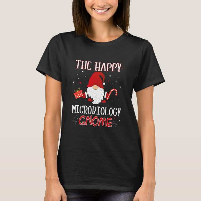 Microbiology Christmas Gnome Costume Matching T-Shirt (Front)