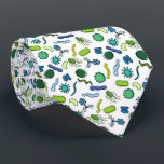 Microbiology - Color on White Tie<br><div class="desc">A beautiful rendition of what the gut lining may look like — there’s microbes inside all the time!</div>