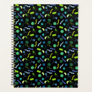 Microbiology - Colour on Black Planner