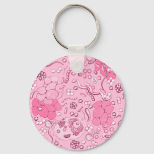 Microbiology In Pink Key Ring