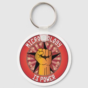 Microbiology Is Power Key Ring