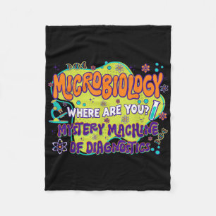 Microbiology Lab Week 2025 Mystery Machine Of Diag Fleece Blanket