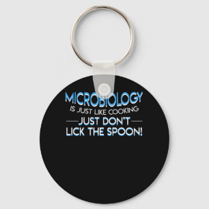 Microbiology Like Cooking Dont Lick Spoon Key Ring