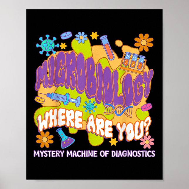 Microbiology Mystery Machine Of Diagnostics Lab We Poster (Front)