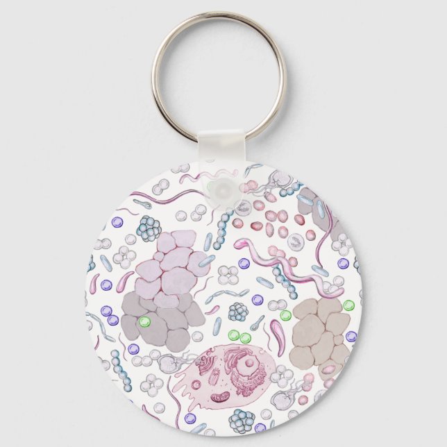 Microbiology Pattern Key Ring (Front)