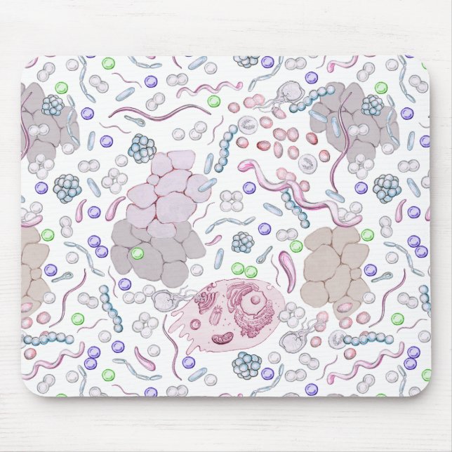 Microbiology Pattern Mouse Mat (Front)