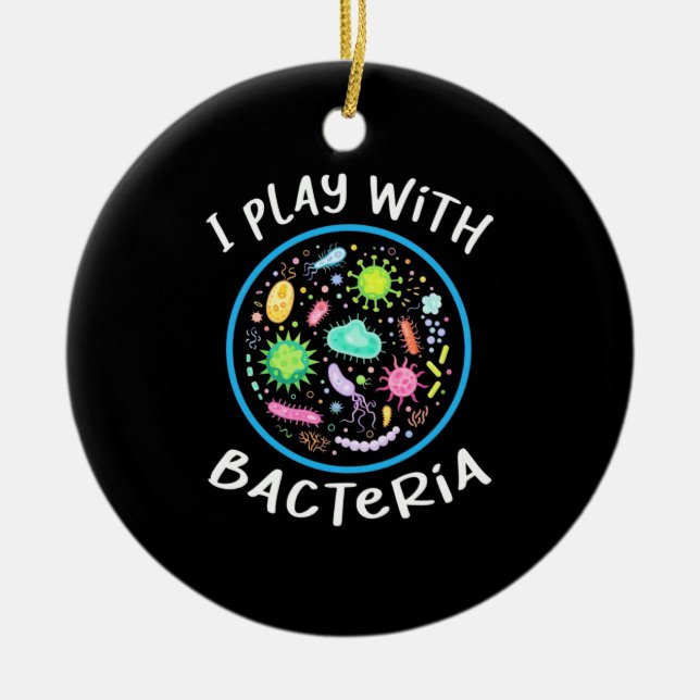 Microbiology Science Teacher Ceramic Tree Decoration (Front)