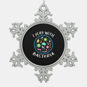 Microbiology Science Teacher Snowflake Pewter Christmas Ornament