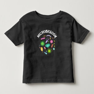 Microbiology Scientist Bacteria Microscope Toddler T-Shirt