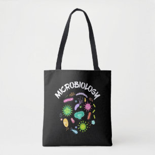 Microbiology Scientist Bacteria Microscope Tote Bag