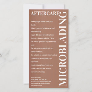 Microblading Aftercare Beige Makeup  Thank You Card