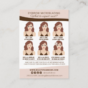 Microblading Brow Aftercare & Appointment Reminder Enclosure Card