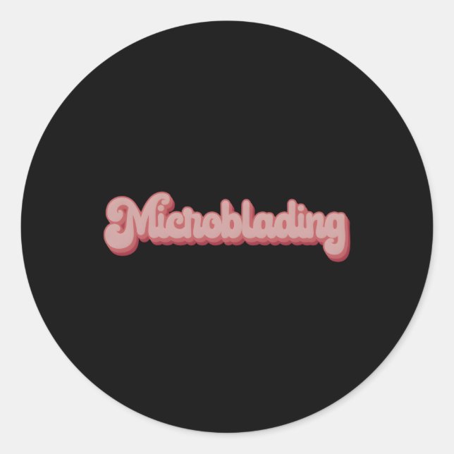 Microblading Brow Eyebrow Microblading Classic Round Sticker (Front)