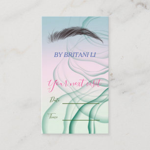 Microblading Brows Salon,gradient Appointment card