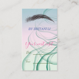 Microblading Brows Salon,gradient Appointment card