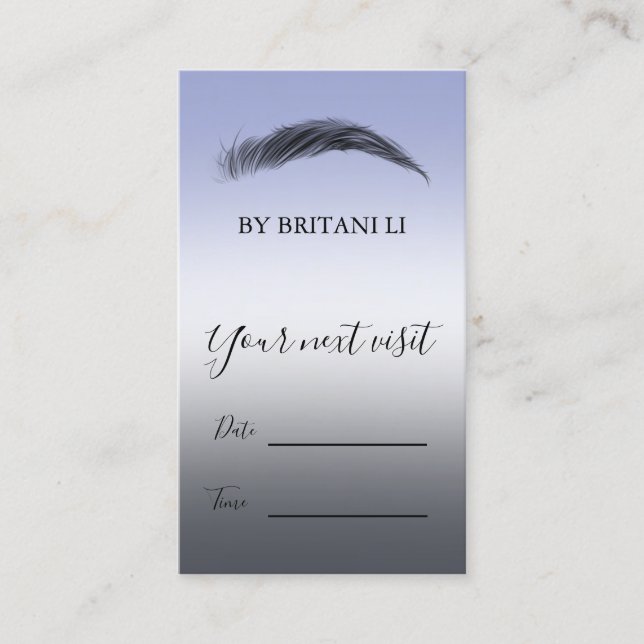 Microblading Brows Salon,gradient Appointment card (Front)