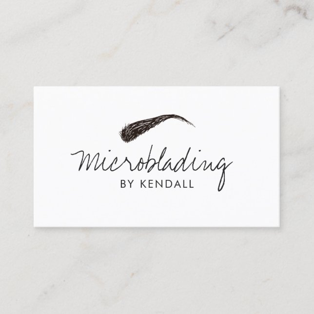 Microblading Eyebrow Symbol Permanent Makeup Card (Front)